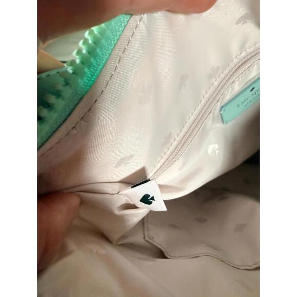 Kate Spade Jae Degrade Ombre Flat Crossbody Fiji Green Nylon - Picture 6 of 9